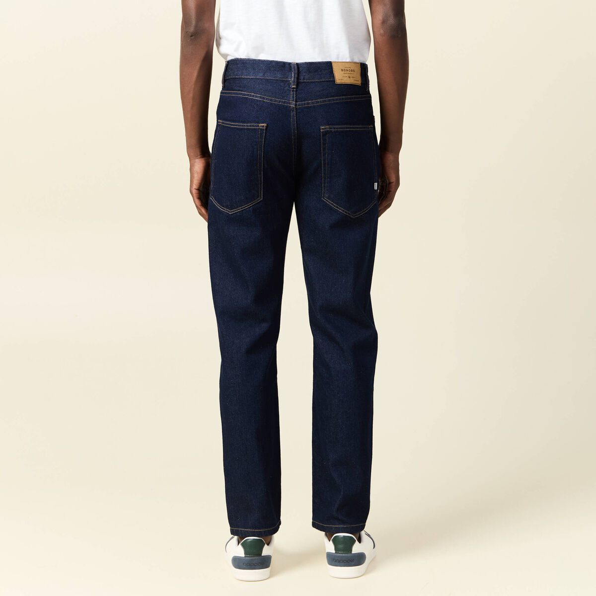 Jeans regular tapered denim brut clean homme