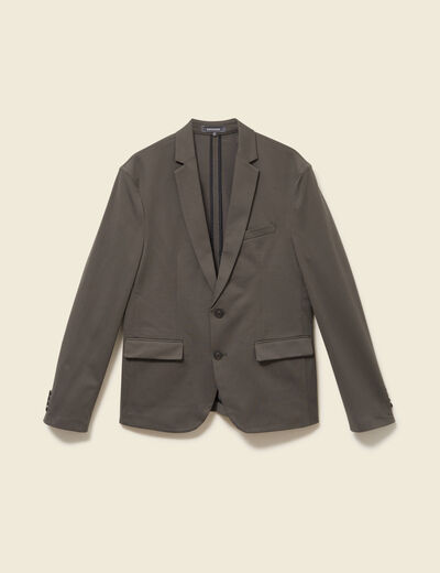 Veste blazer stretch vert fonc&eacute; homme