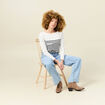 T-shirt manches longues ecru femme