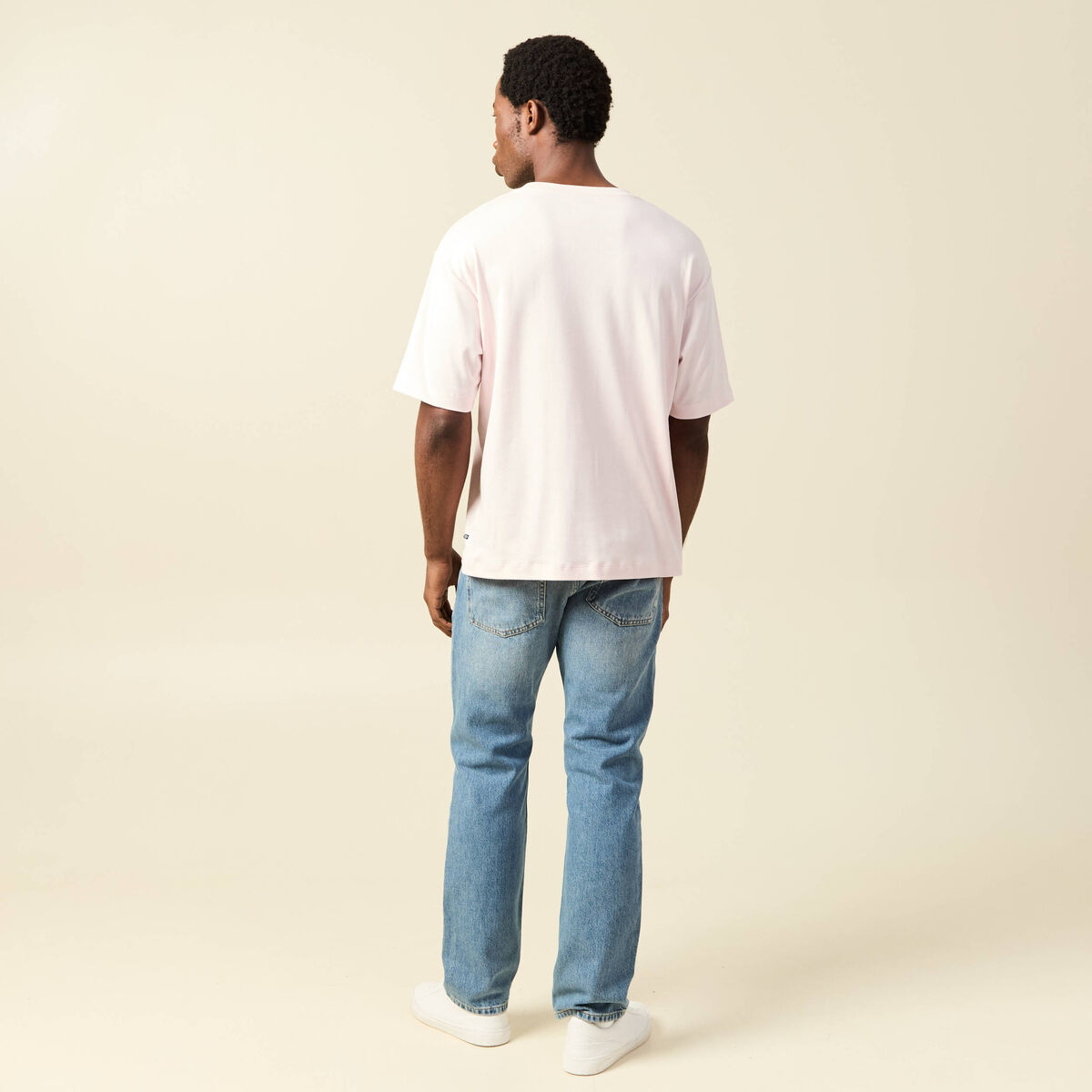 T-shirt manches courtes rose clair homme
