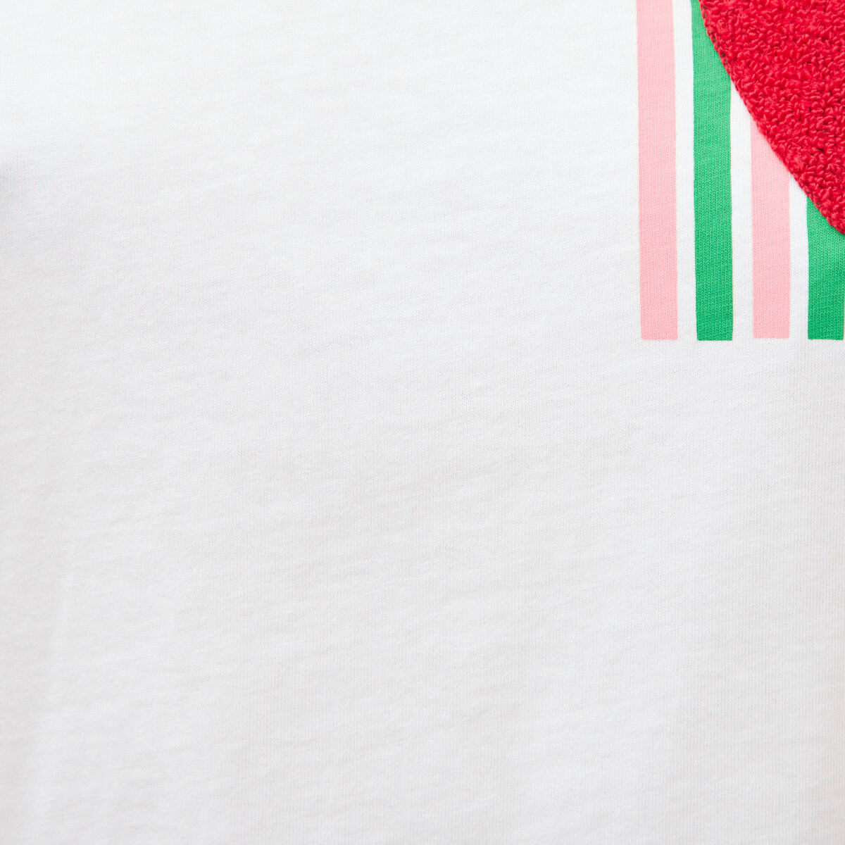 T-shirt droit col rond manches courtes blanc femme