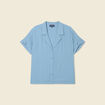 Chemise manches courtes bleu clair femme