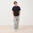T-shirt en coton manches courtes noir homme