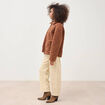 Blouson bouclette marron clair femme