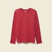T-shirt en coton manches longues bordeaux femme