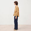 Chemise manches longues fluide camel femme