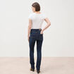 Jeans regular taille haute denim brut femme