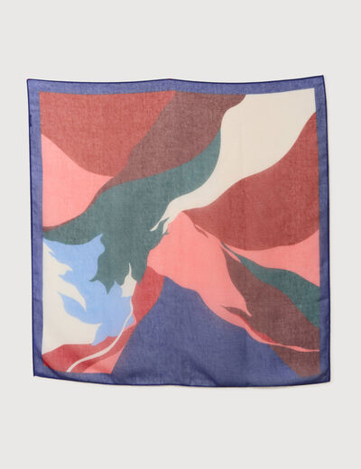 Foulard en voile transparent ecru femme