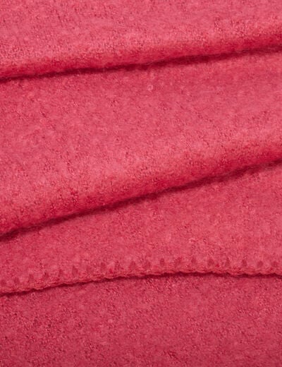 &Eacute;charpe maille duveteuse rose cerise femme