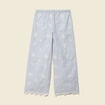 Pantalon loose taille standard bleu clair femme