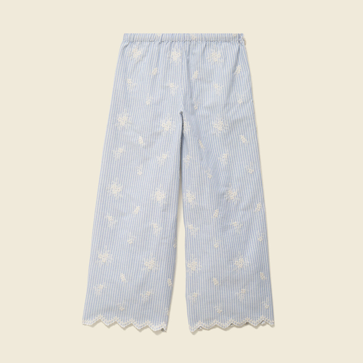 Pantalon loose taille standard bleu clair femme