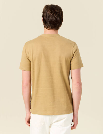 T-shirt manches courtes beige homme