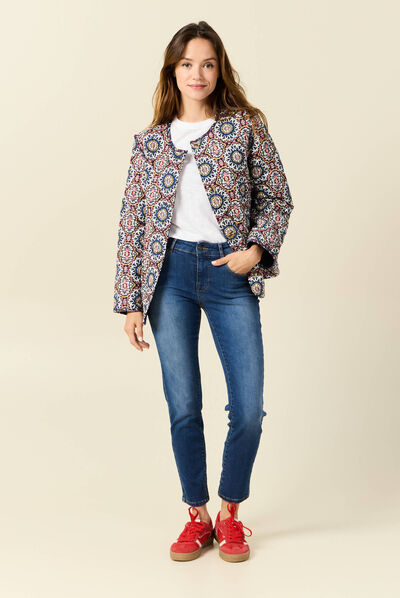 Jeans Vanessa - slim taille basse 7/8ème denim stone femme