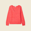 Pull manches longues orange femme