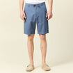 Bermuda droit bleu fonc&eacute; homme