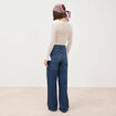 Jeans large taille haute denim brut femme