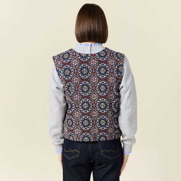 gilet eco responsable bleu marine femme Gilet éco-responsable bleu marine femme