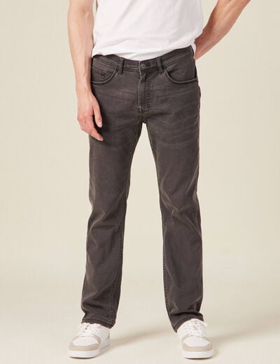 Jeans straight ultra stretch denim gris homme