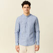 Chemise manches longues bleu gris homme