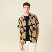 Chemise manches courtes noir homme