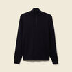 Pull fin col camionneur manches longues noir homme