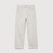Jeans large 5 poches longueur 32 denim beige homme