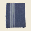 Foulard à franges bleu foncé homme