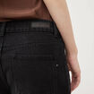 Jeans ample d&eacute;tails clout&eacute;s denim noir femme