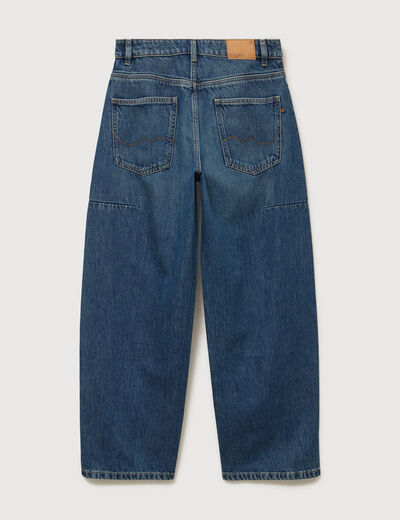 Jeans barrel taille standard bleu femme