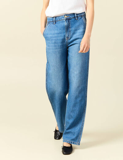 Jeans boyfriend 7/8ème denim stone femme