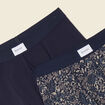 Lot 2 boxers bleu marine homme