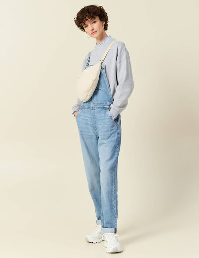 Salopette en jean denim stone femme