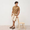 T-shirt ras de cou manches courtes vert kaki homme