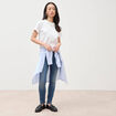 Jeans skinny push up 7/8&egrave;me denim stone femme