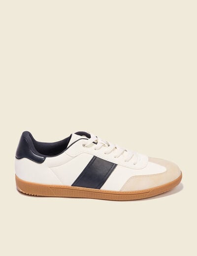 Baskets à lacets bleu marine homme