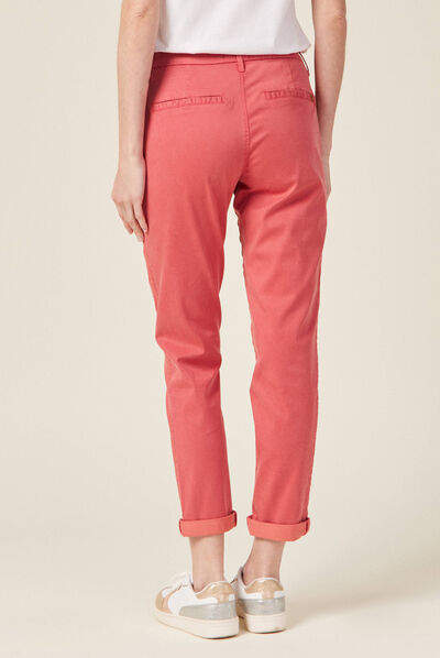 Pantalon chino Instinct terracotta femme