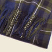 Écharpe à franges bleu marine homme