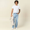 Jeans loose 5 poches denim snow bleach homme
