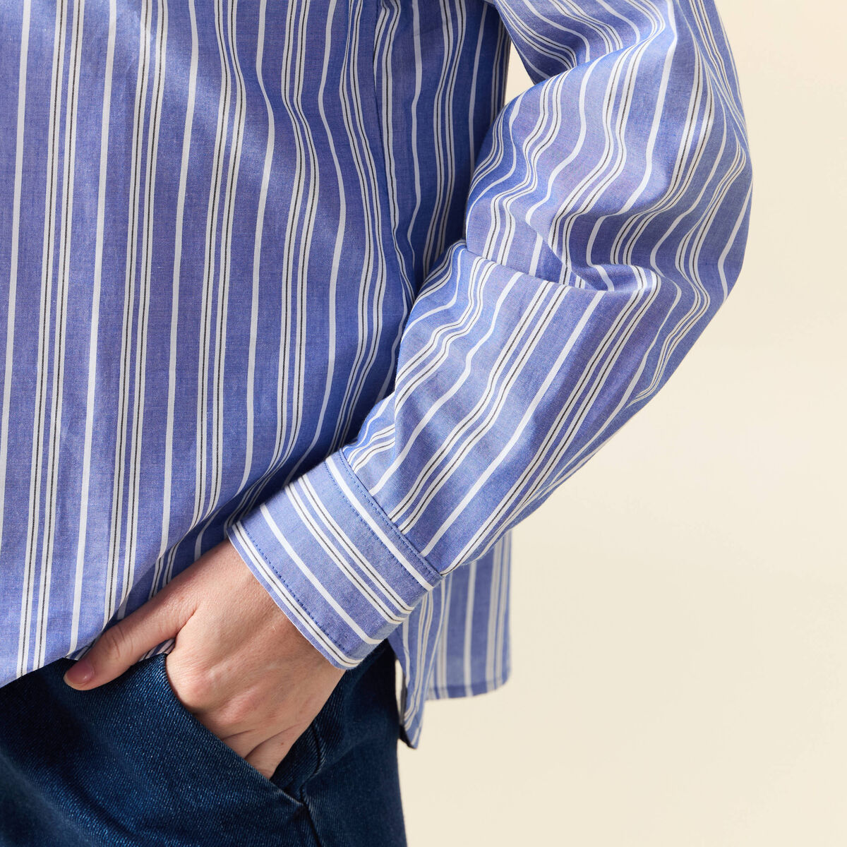 Chemise éco-responsable bleu clair femme