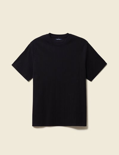 T-shirt en coton manches courtes noir homme