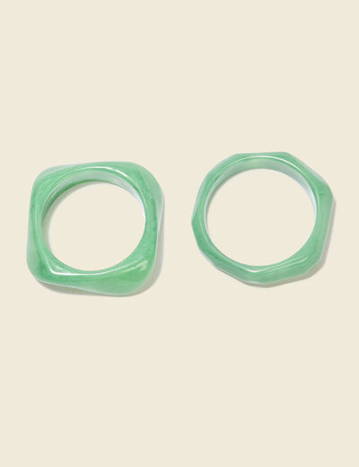 Bracelet large vert pastel femme