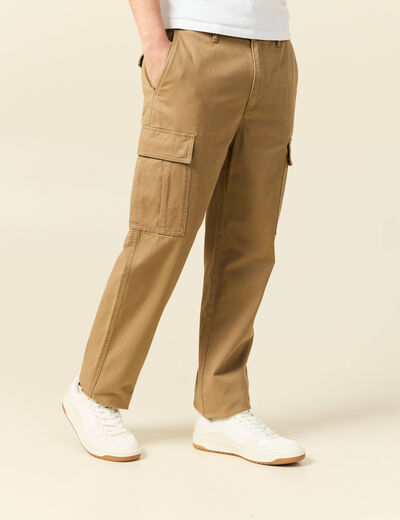 Cargo coupe battle en coton vert kaki homme