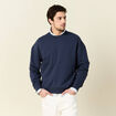 Sweat manches longues bleu marine homme