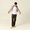 Pantalon chino vert kaki homme