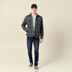 Veste surchemise droite bleu gris homme