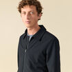 Blouson manches longues col classique bleu marine homme