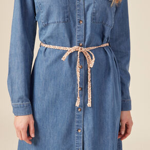 robe en jean eco responsable denim bleach femme Robe en jean éco-responsable denim bleach femme