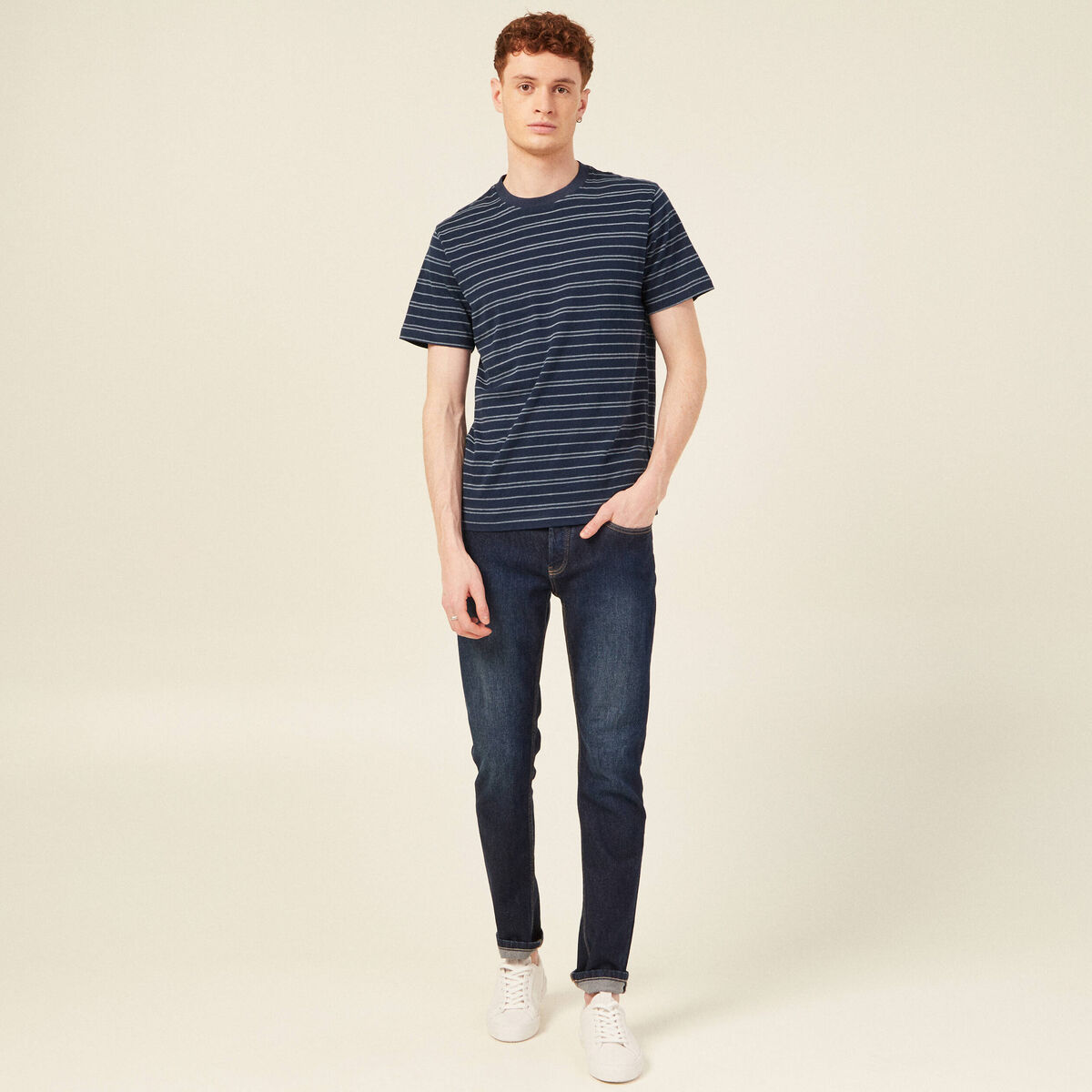 T-shirt éco-responsable bleu marine homme