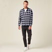 Chemise manches longues bleu electrique homme