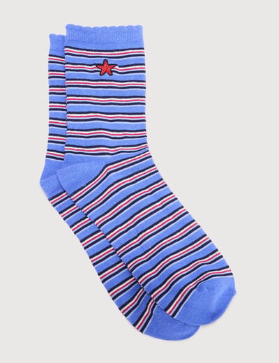 Chaussettes bleu electrique femme